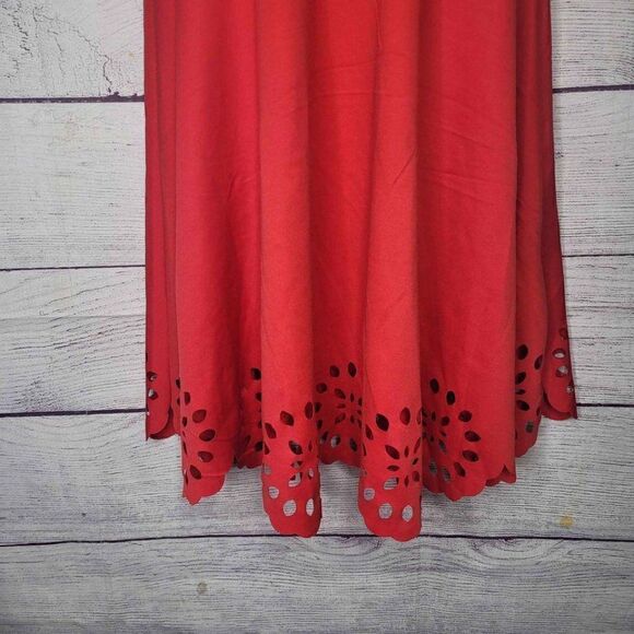 Women's Sleeveless Eyelet Dress Medium  - Picture 2 of 4